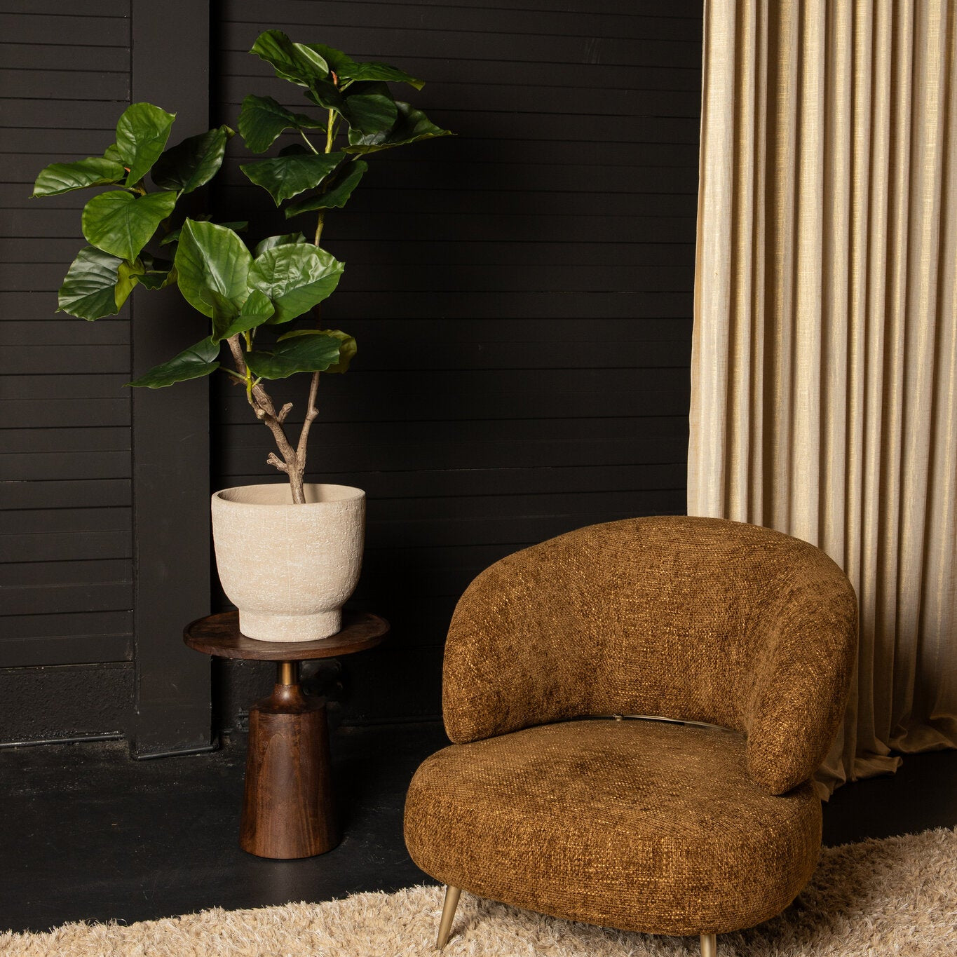 Tree Green Ficus Tree In Pot L 118x 85x183cm PTMD
