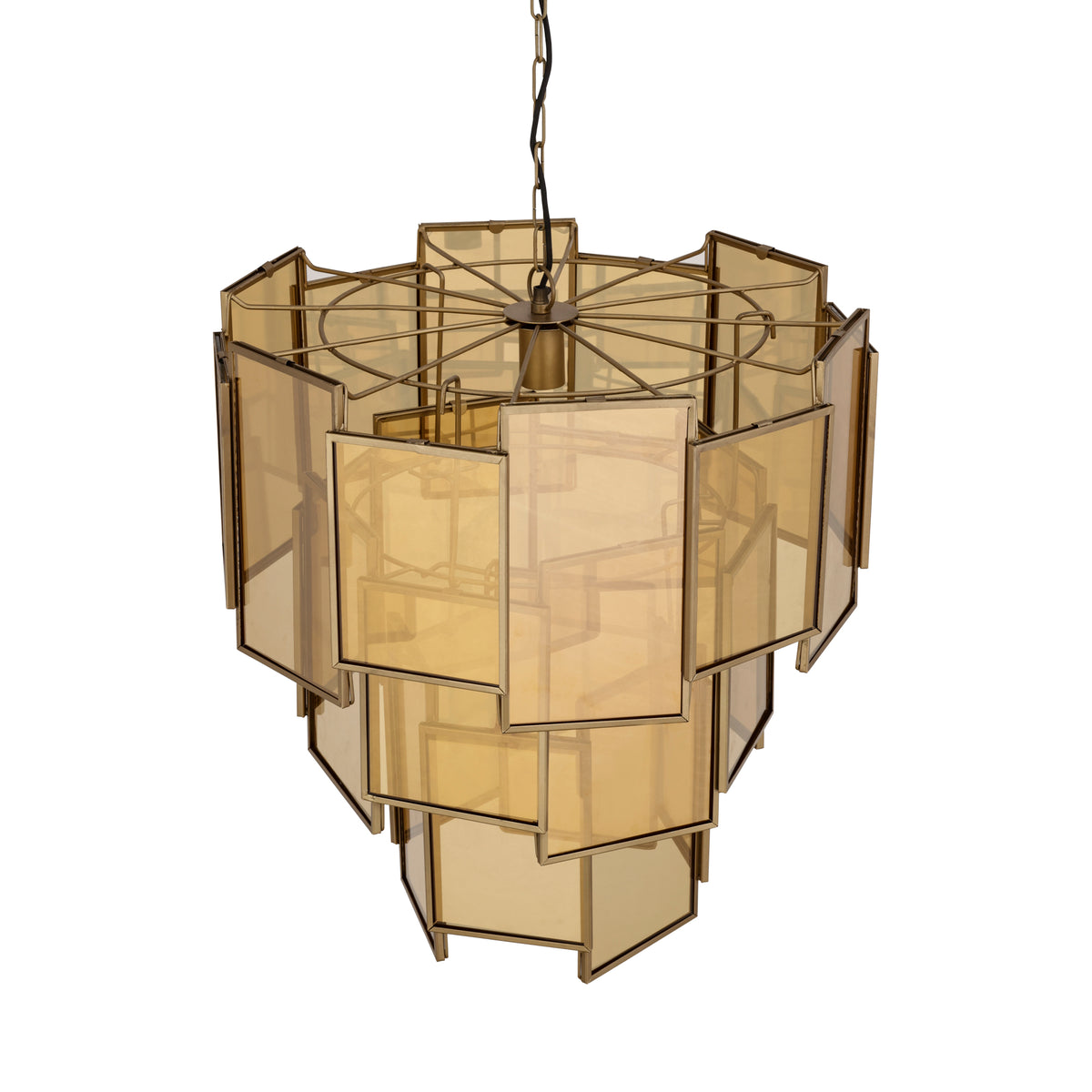 Hanglamp Loucas Bras Lustre Glas Lagen Large PTMD