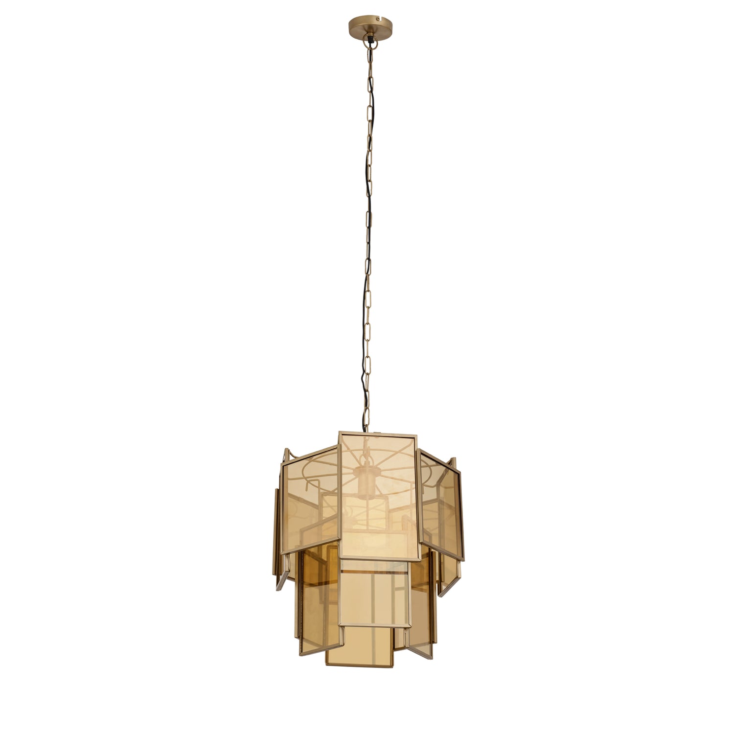 Hanglamp Loucas Bras Lustre Glas Lagen Small PTMD