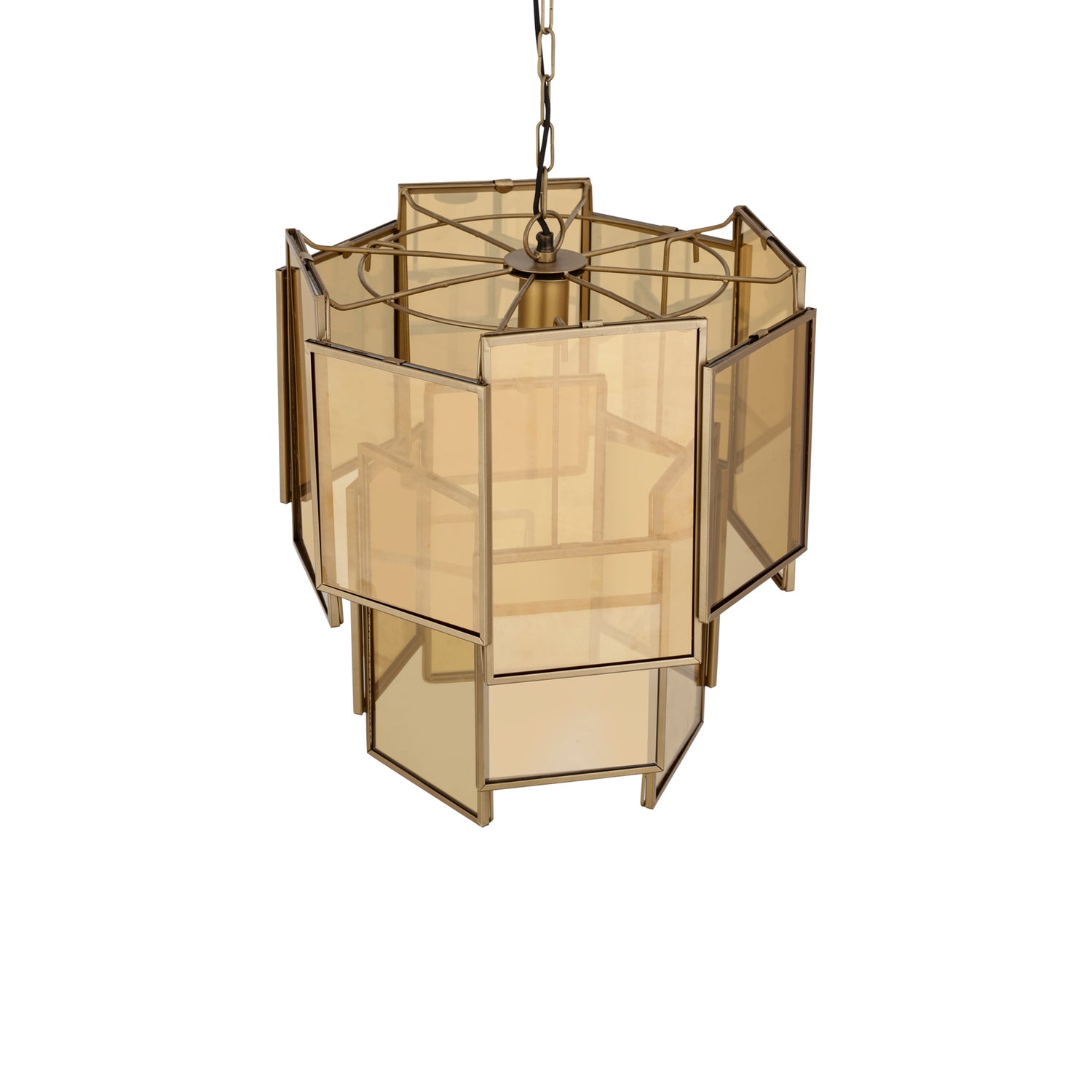 Hanglamp Loucas Bras Lustre Glas Lagen Small PTMD