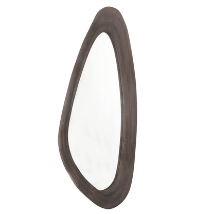 Santin Brown mango wood organic triangle Spiegel PTMD