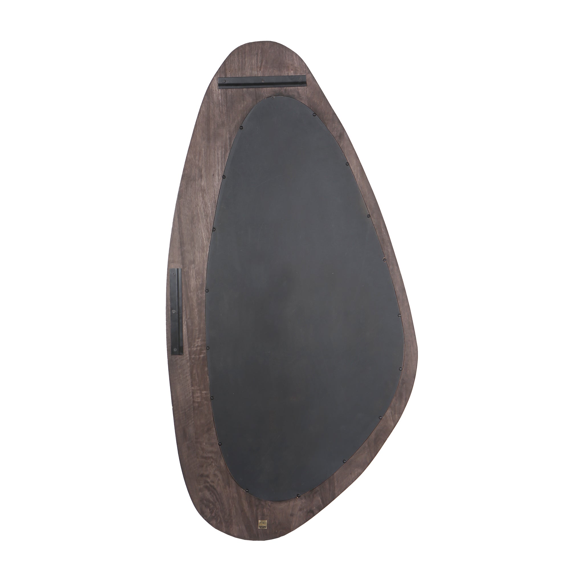 Santin Brown mango wood organic triangle Spiegel PTMD