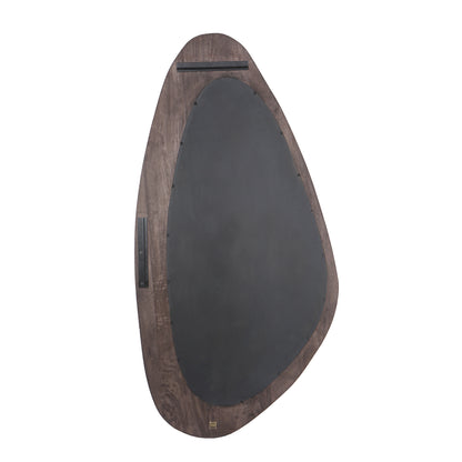 Santin Brown mango wood organic triangle Spiegel PTMD