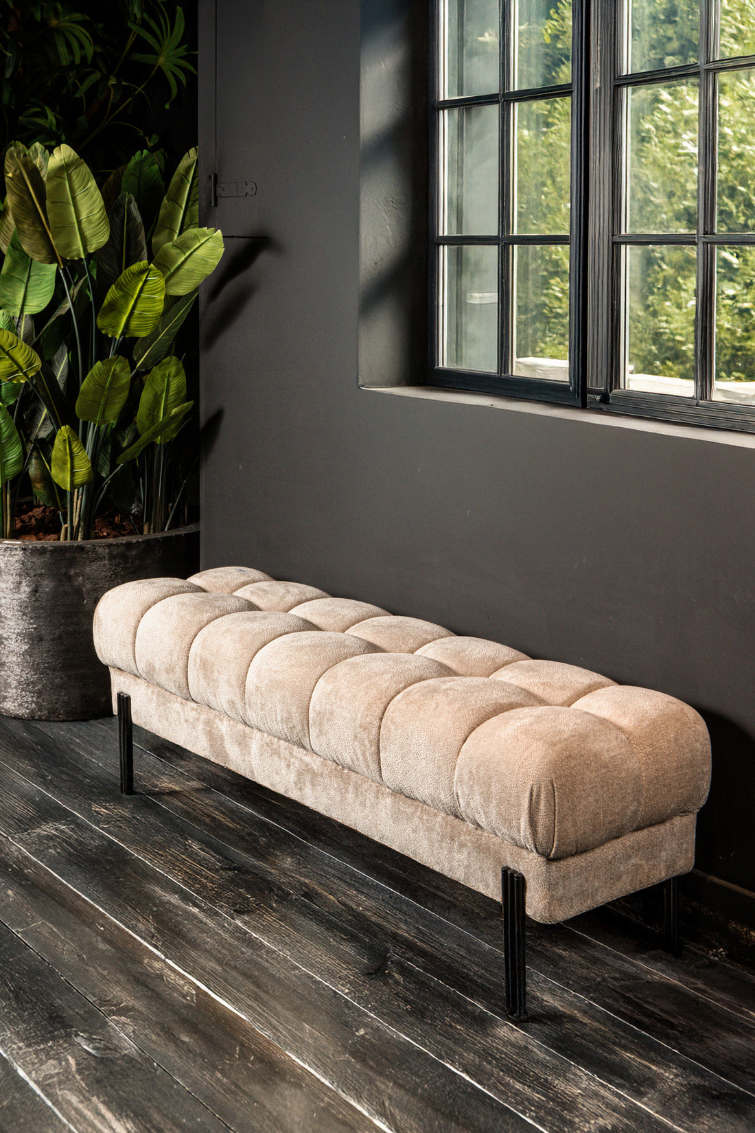 Melbourne Bench 160x47x48cm Beige PTMD