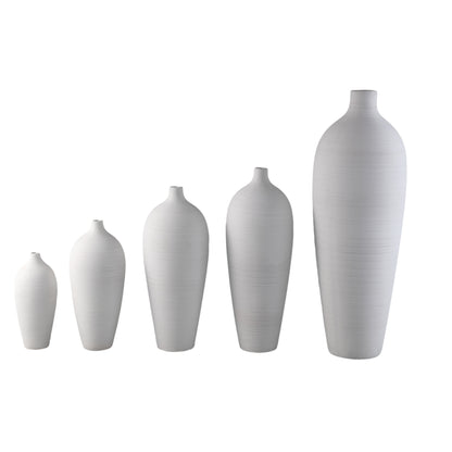Flesvaas Cavinn Keramiek Wit Ø24cm x H70cm PTMD