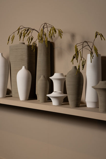 Flesvaas Cavinn Keramiek Beige Ø24cm x H70cm PTMD