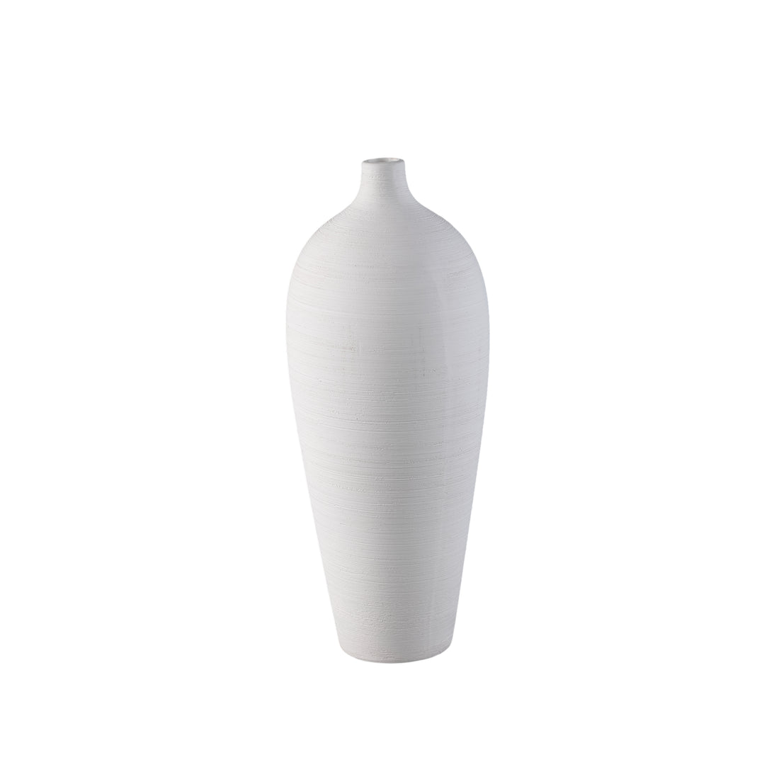 Flesvaas Cavinn Keramiek Wit Ø18cm x H44cm PTMD