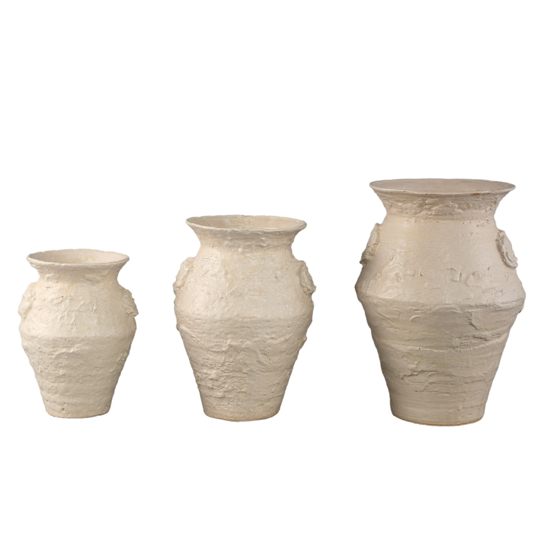 Pot Leandra Beige Ronde Keramische Ruwe Structuur Large PTMD