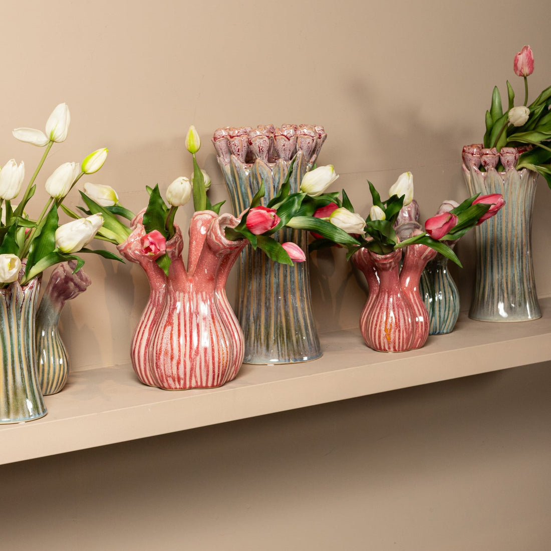 PTMD - Vaas Annmarie - Roze - 17 x 17 x 23.5 cm Medium