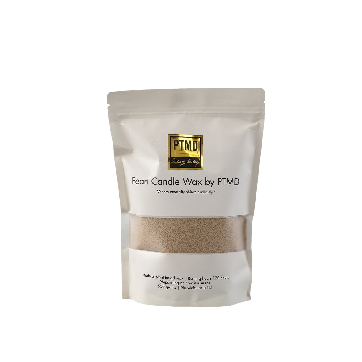 PTMD Pearl Candle Wax 500 gram beige + Candle Wax Wick Box