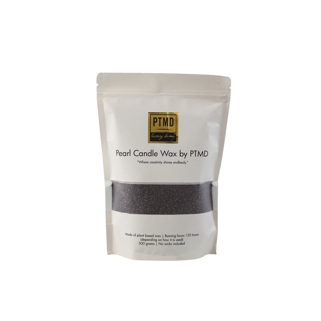 PTMD Pearl Candle Wax 500 gram Warm Grijs + Candle Wax Wick Box