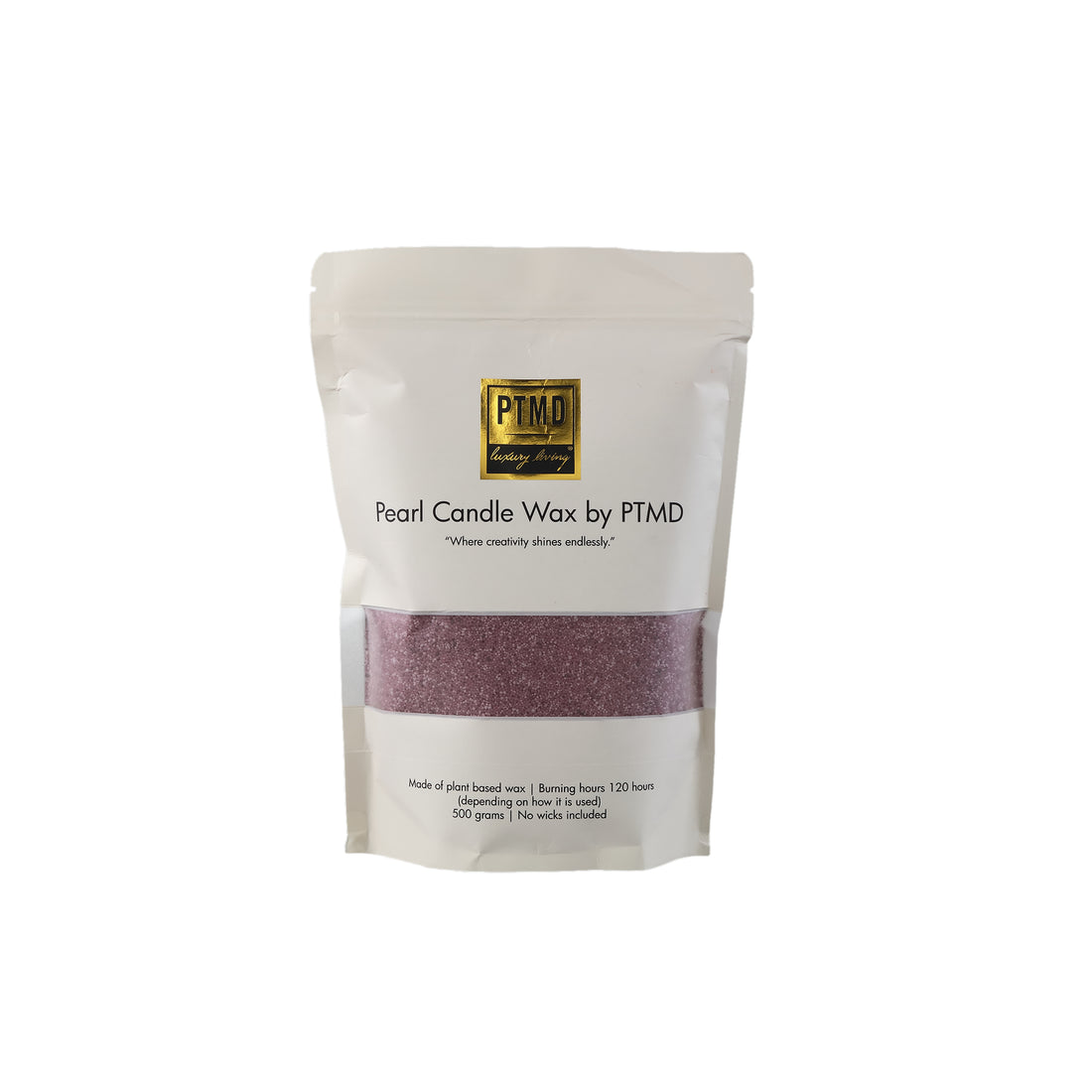 PTMD Pearl Candle Wax 500 gram Pink + Candle Wax Wick Box