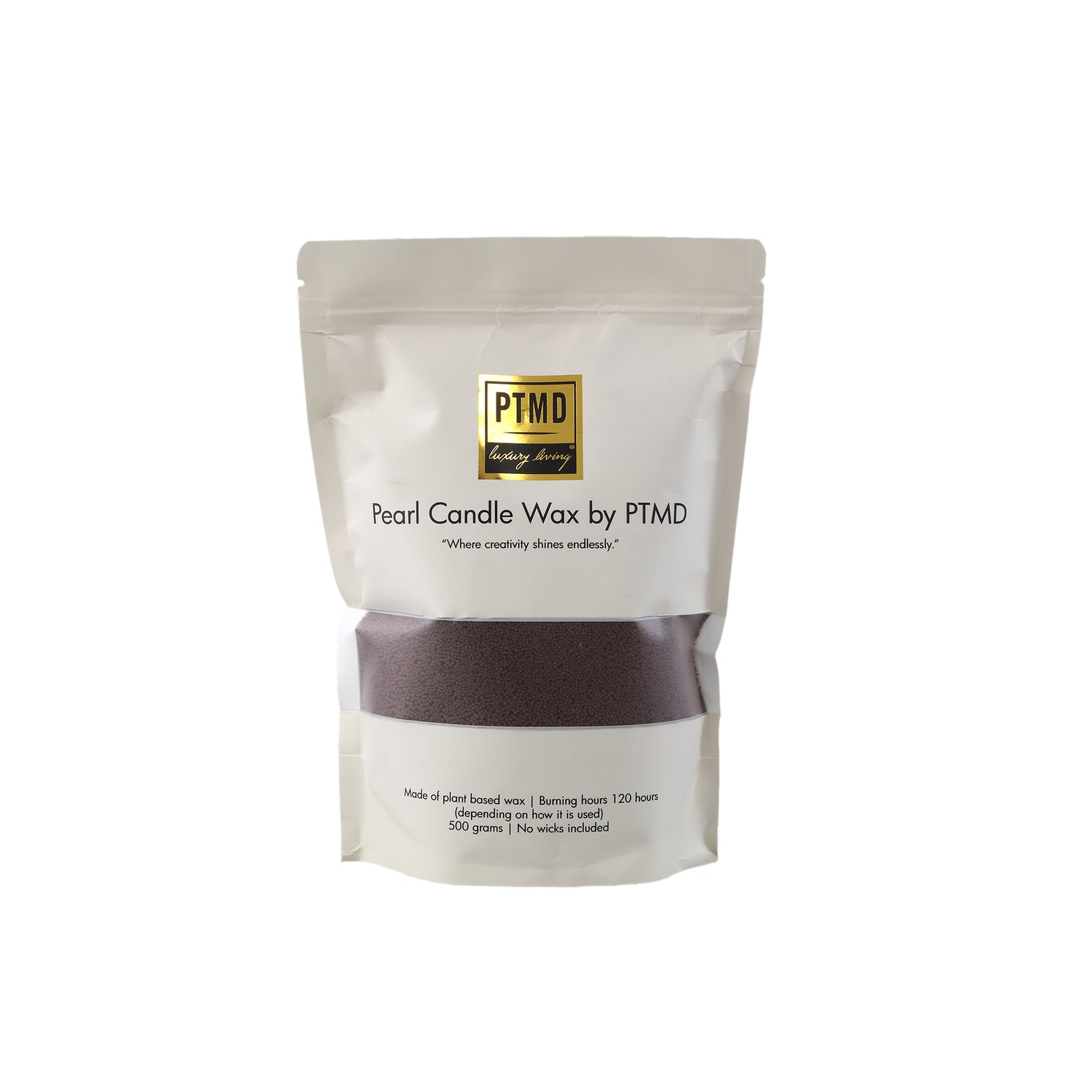 PTMD Pearl Candle Wax 500 gram Donker Bruin + Candle Wax Wick Box