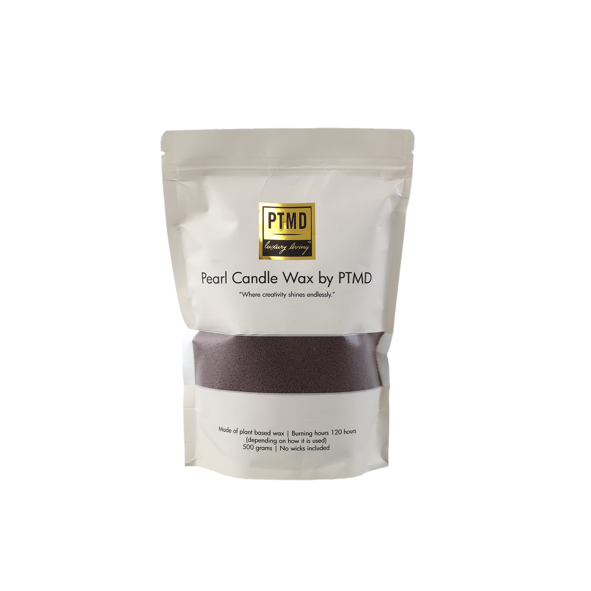 PTMD Pearl Candle Wax 500 gram Donker Bruin + Candle Wax Wick Box