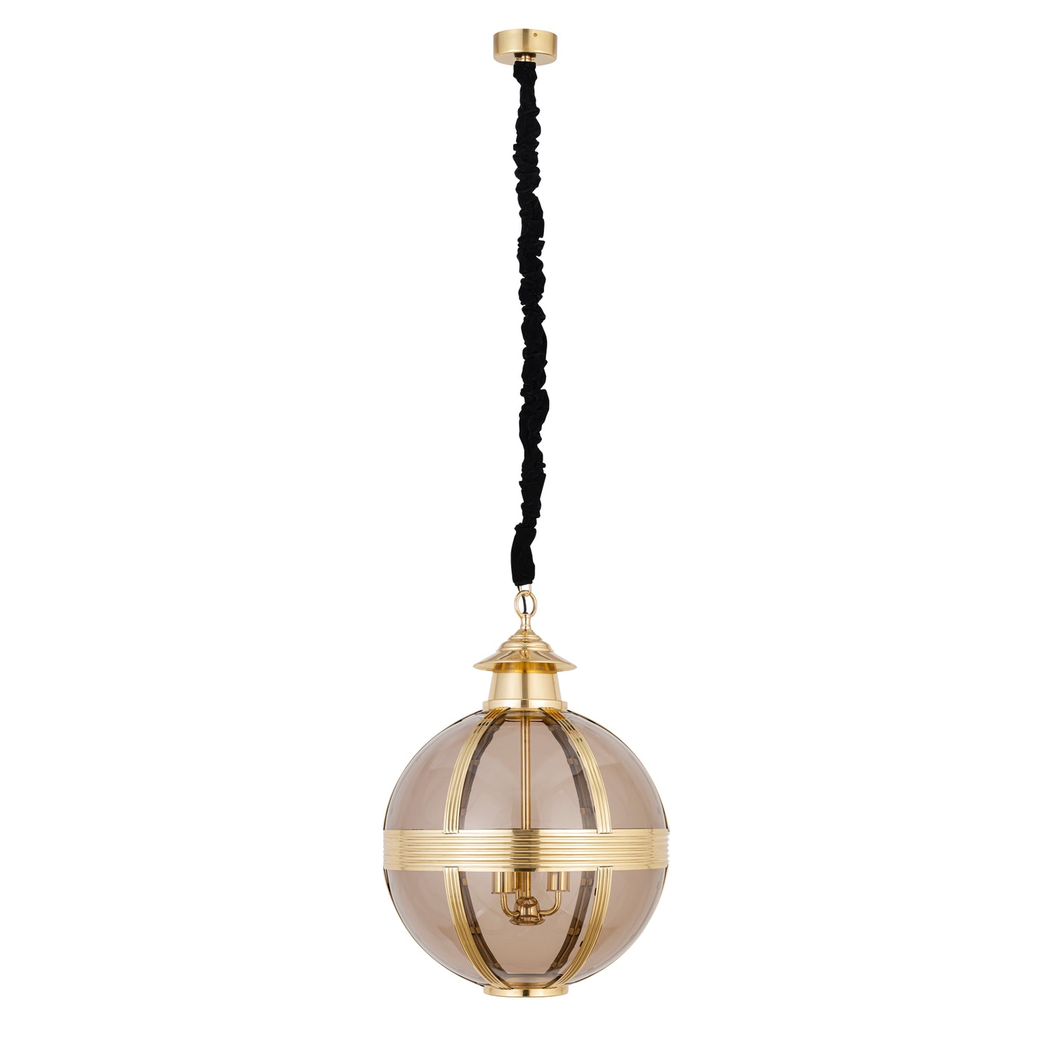 Hanglamp Mikk Rond Medium - Ø56x76 cm - Glas - Messing PTMD
