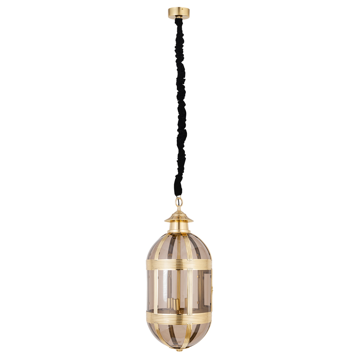 Hanglamp Mikk Ovaal Large - Ø39x93 cm - Glas - Messing PTMD