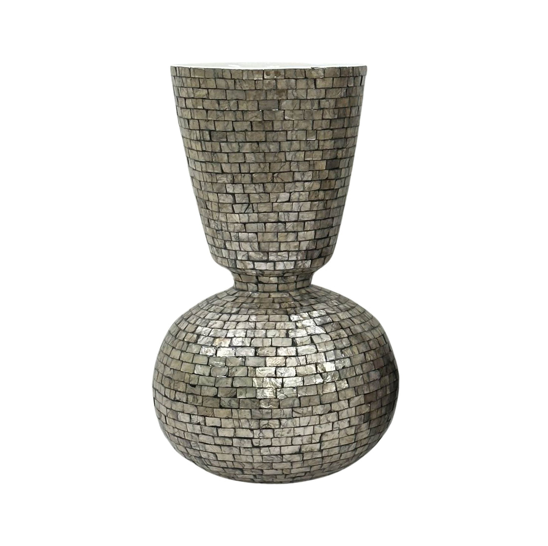 Cherryl Champagne Tampered Capiz Paper Powder Pot L PTMD