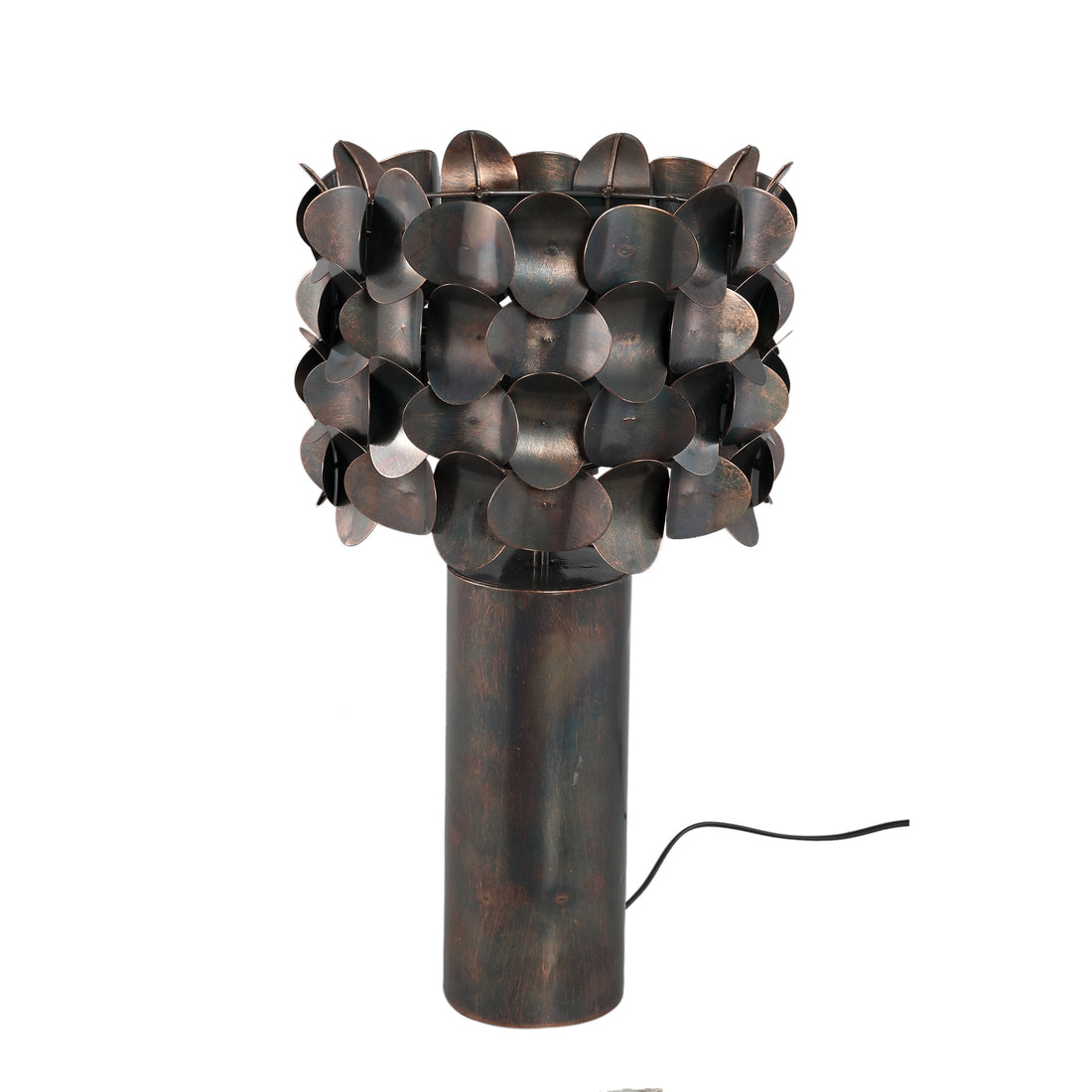 Jaye Black Iron Table Lamp Bended Circle Pattern PTMD