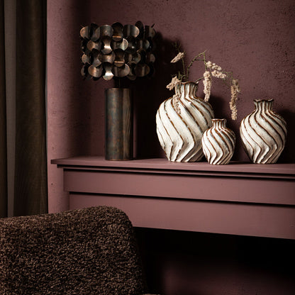 Jaye Black Iron Table Lamp Bended Circle Pattern PTMD
