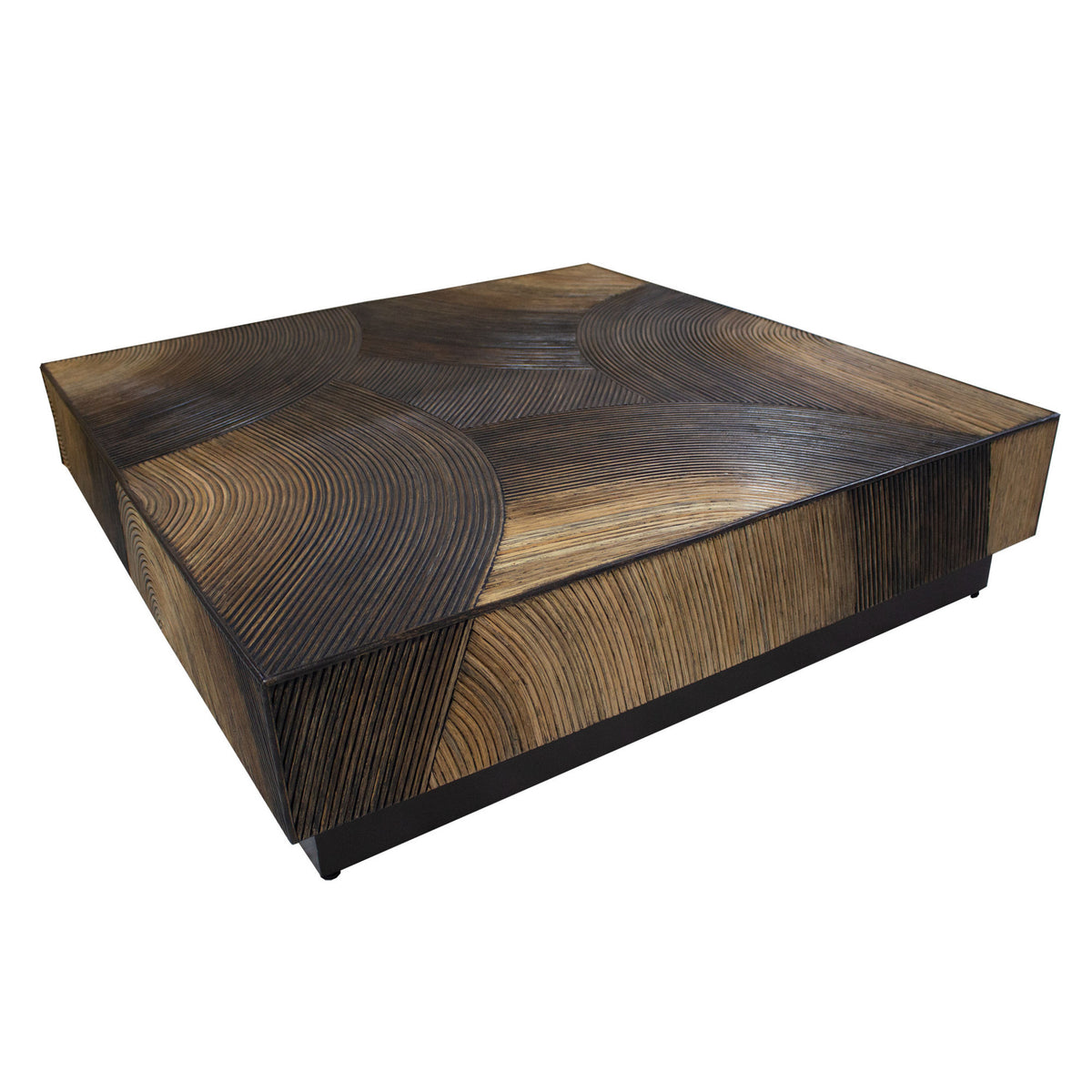 PTMD Casablanca Brauner Couchtisch Quadratisch 120x120cm
