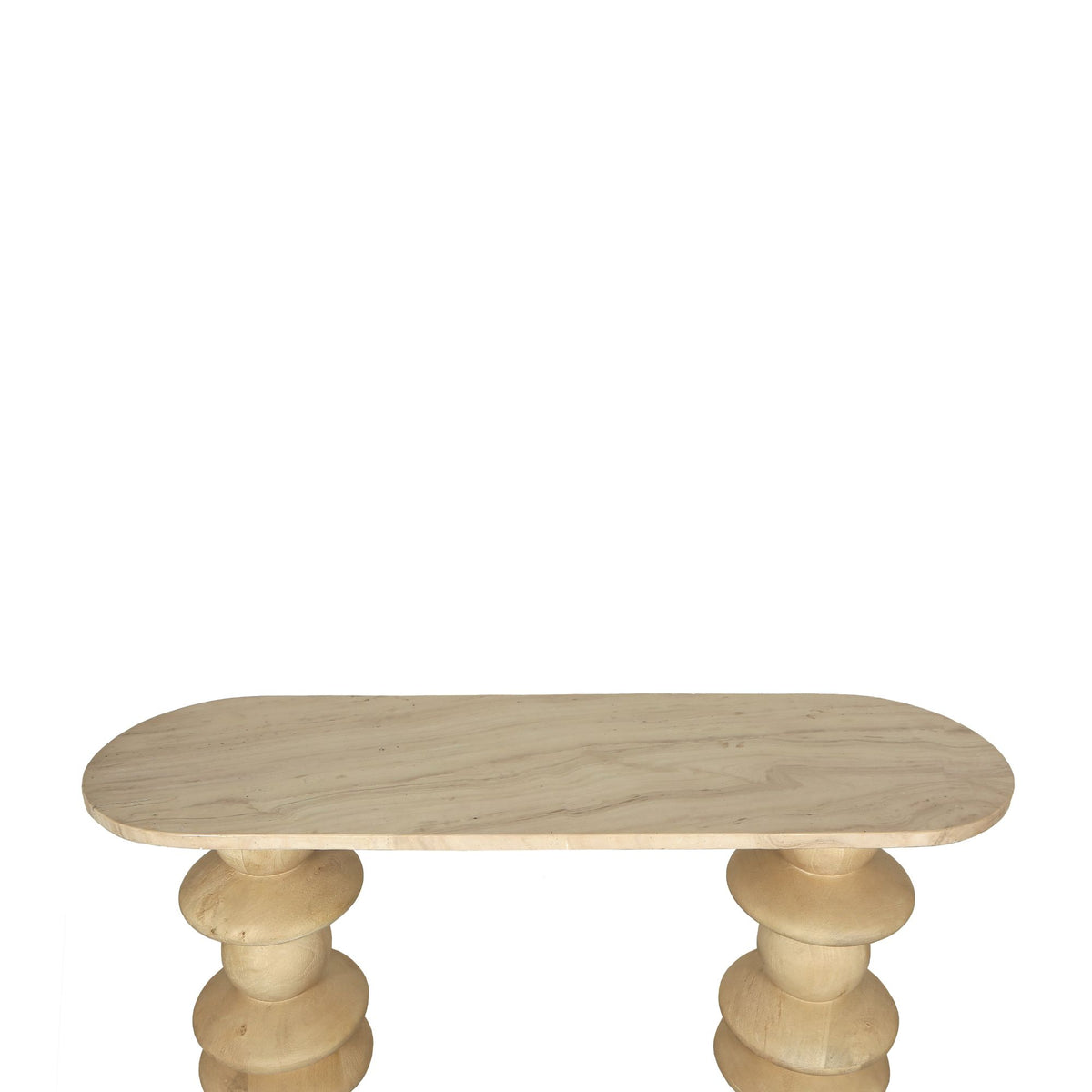 Sidetable Callain Natural Mango Wood  Marble Ovaal PTMD