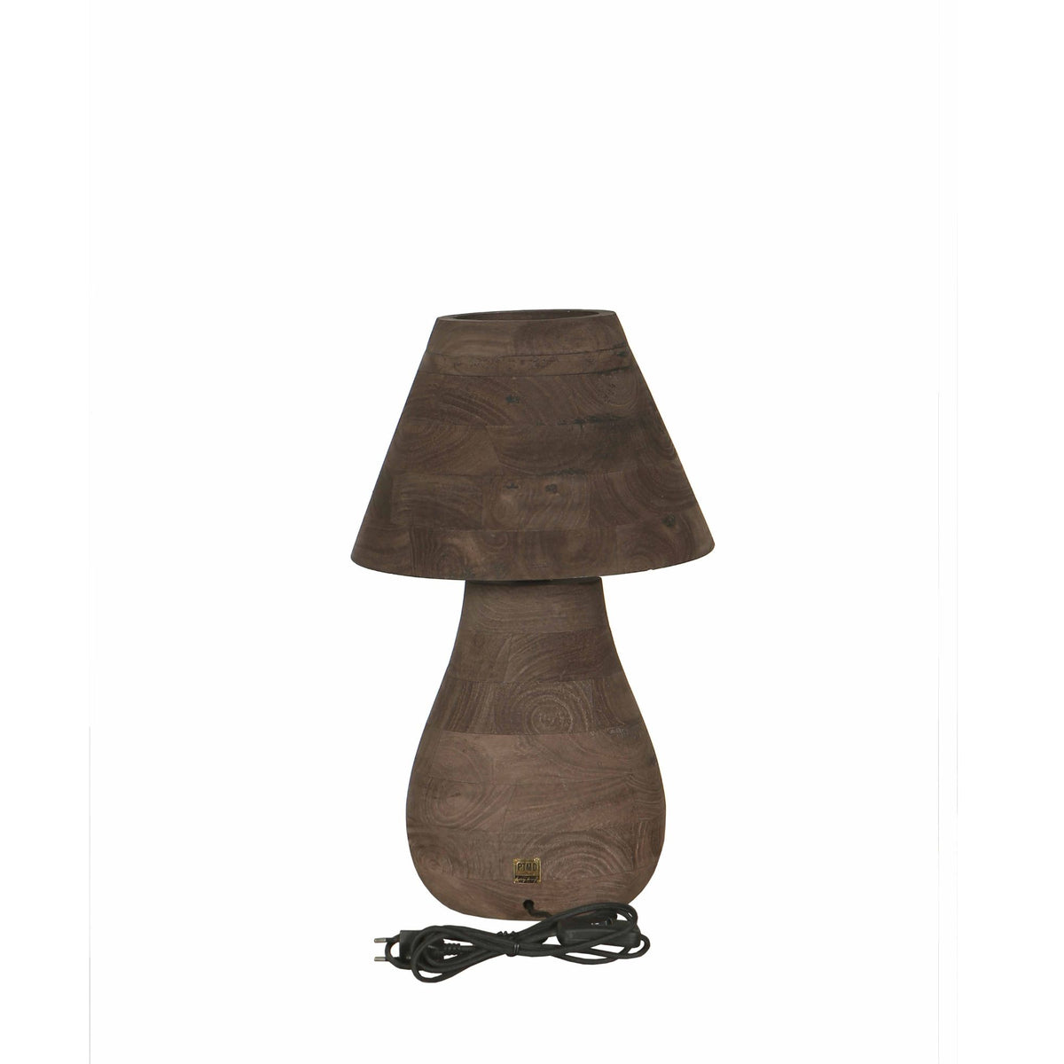 Tafellamp Peake Bruin Mangohout Small PTMD