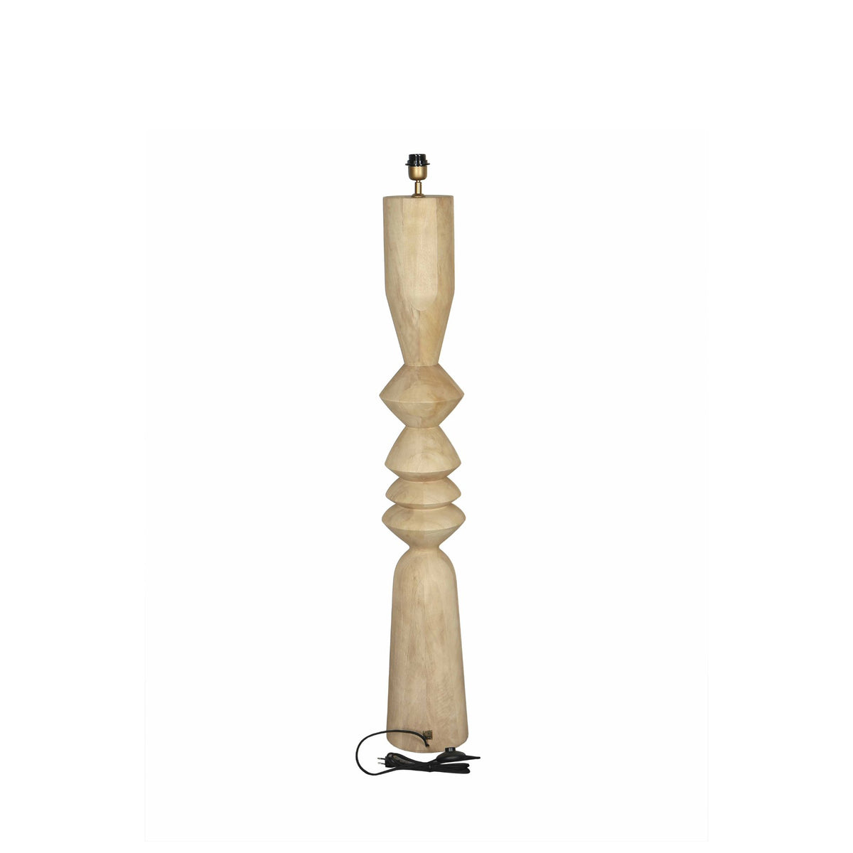 Vloerlamp Elaine  Mango Houten Ronde H130cm PTMD