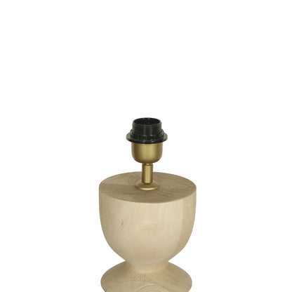 Tafellamp Elaine Naturel Mango Hout Rond Base PTMD