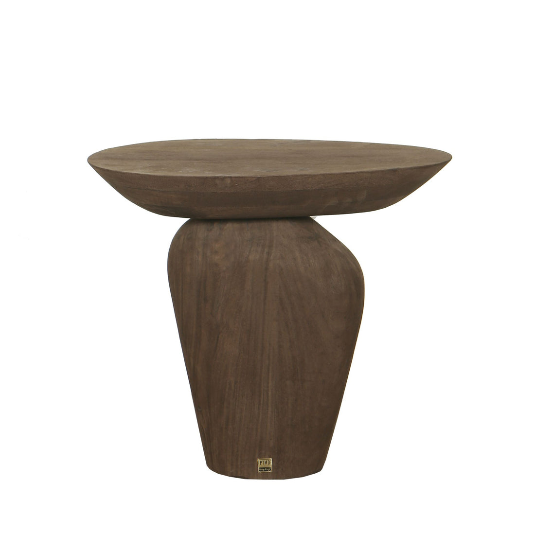 Harshad Brown Mango Wood Side Table Organic PTMD