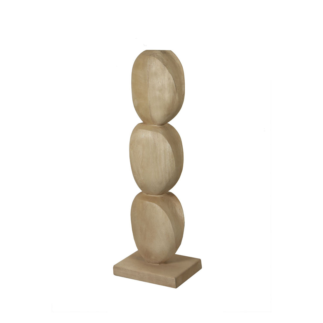 Kodey Natural Mango Wood Circle Shaped Statue PTMD