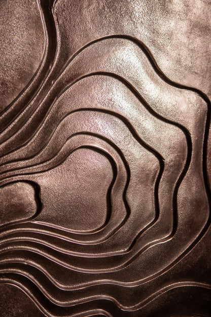 Erike Bronze-Aluminium-Wandpaneel Wave in 2 Teilen PTMD