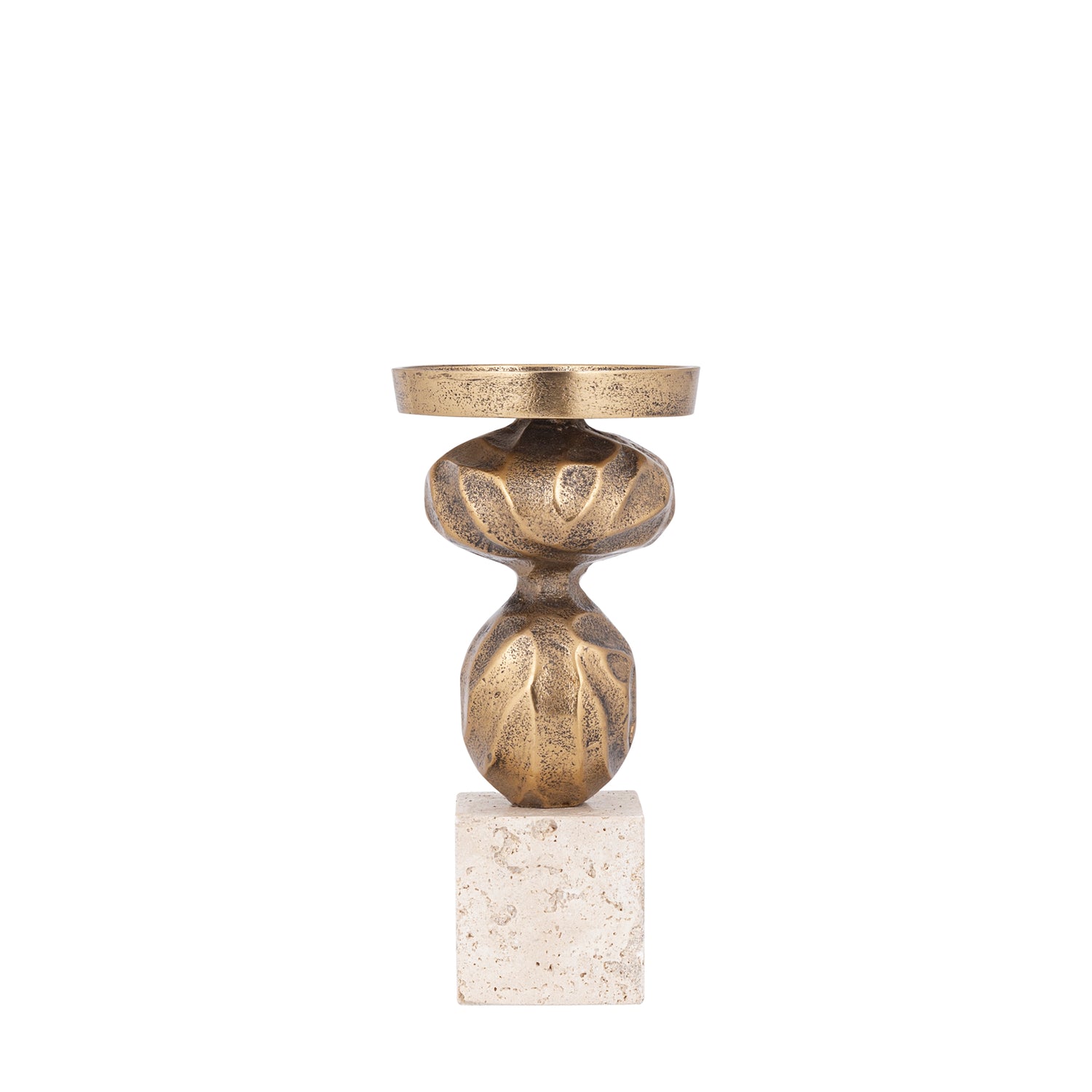 Malines Gold Casted Alu Candleholder On Base S PTMD