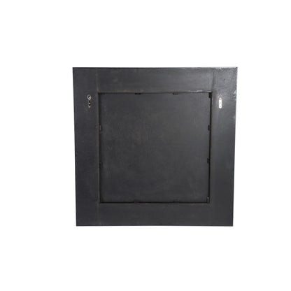 Gezzy Brown Wooden Mirror Curl Frame Square 110x7x110cm PTMD