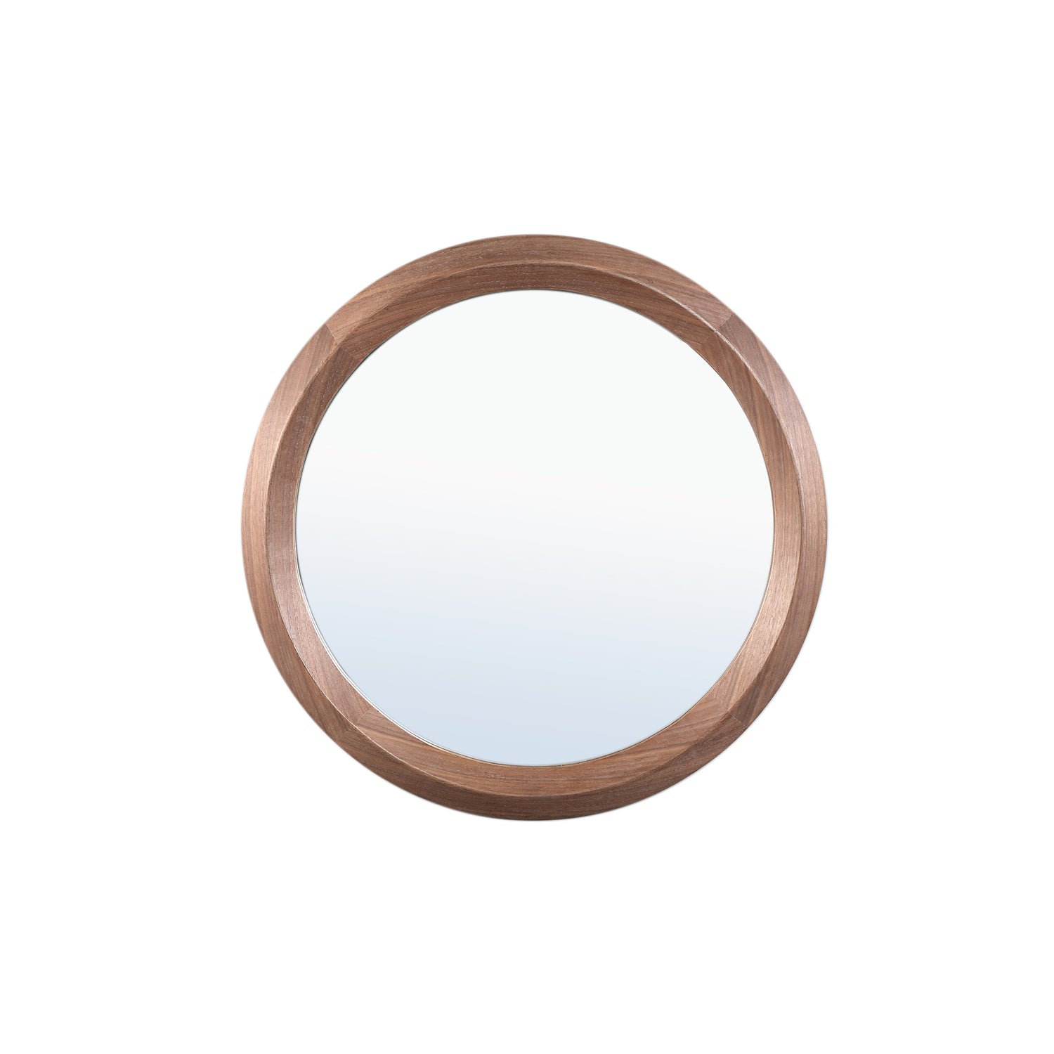 Nibbi Natural Wooden Mirror Twist Round Frame 65x5x65cm PTMD