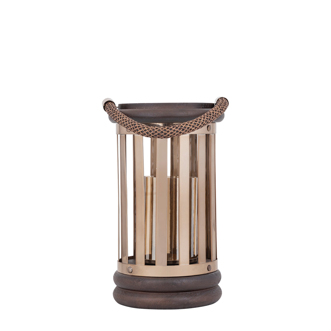 Sjorsh BrownGold Mango Wood St. Steel Lantern S PTMD