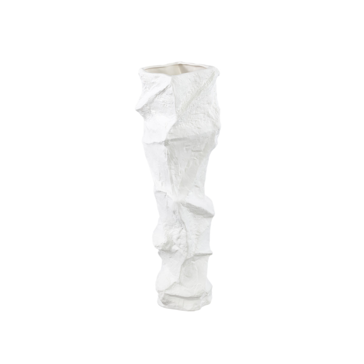 Kellie White Ceramic Organic Shaped Vase High 15,5x48cm PTMD