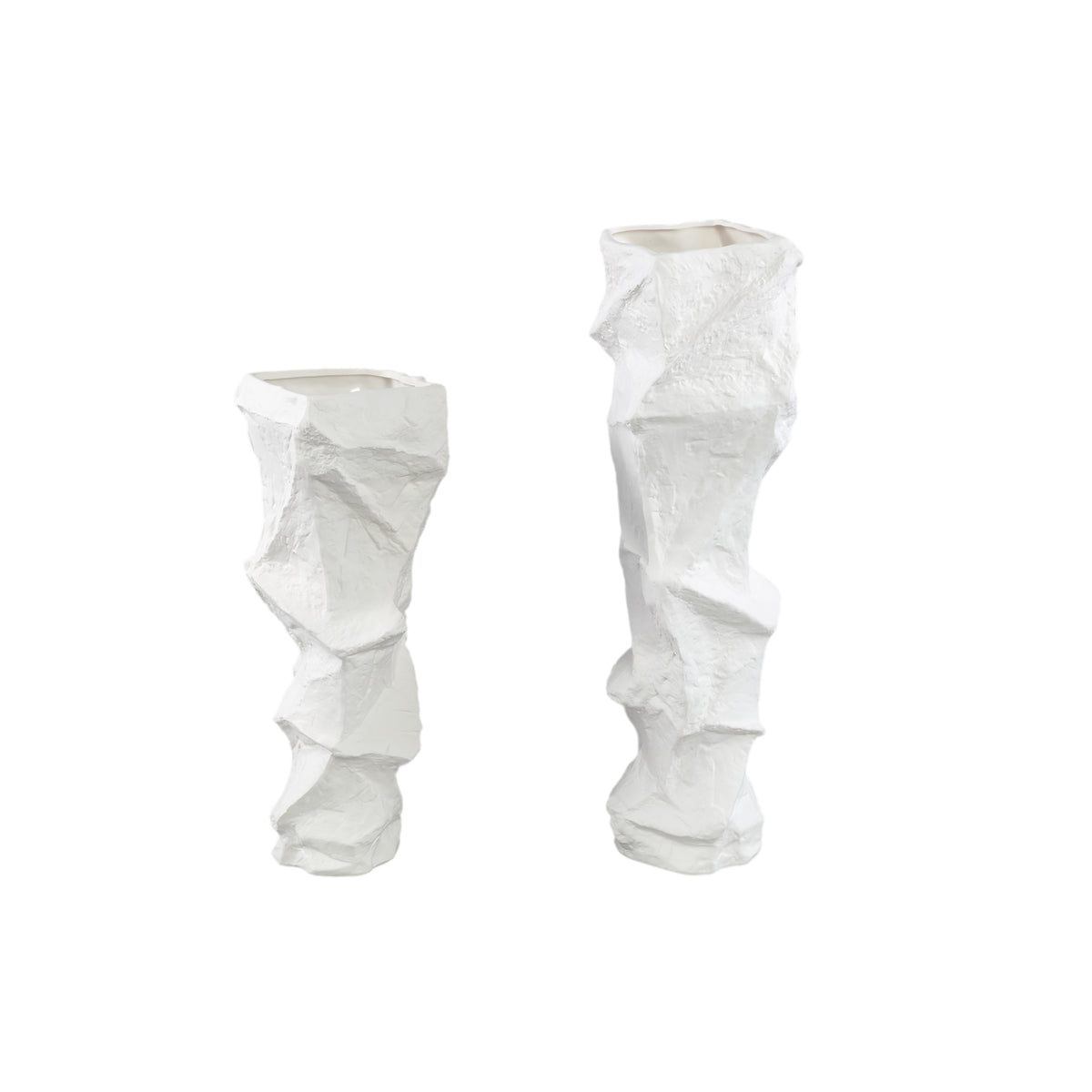 Kellie White Ceramic Organic Shaped Vase High 15,5x48cm PTMD