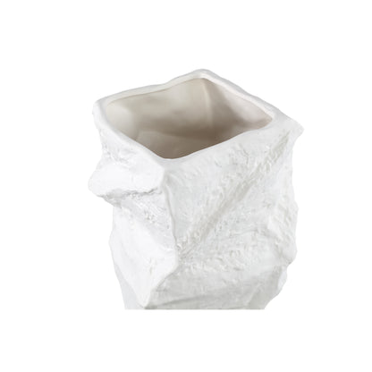 Kellie White Ceramic Organic Shaped Vase Low 15,5x38cm PTMD