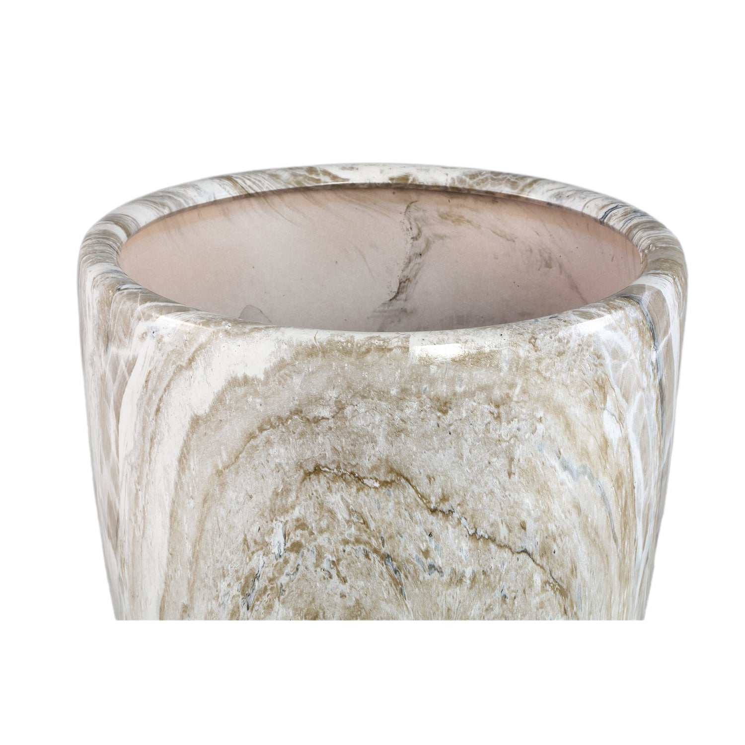 Pot Miah Beige Keramiek Marmer Look Pot Set van 3 Large PTMD