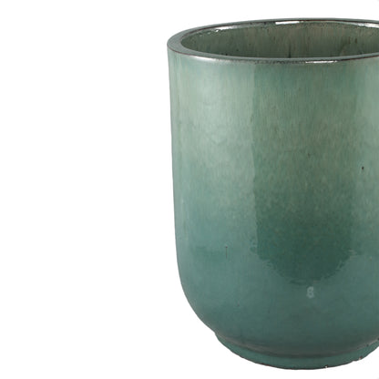 Pot Rozay Teal Keramiek Rond  Hoog Set van 3 PTMD