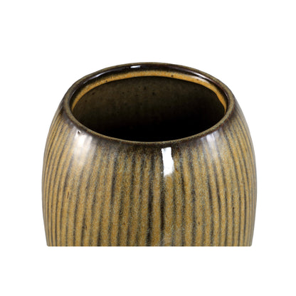 Pot Tamica Donker Bruin Keramiek Pot Large PTMD
