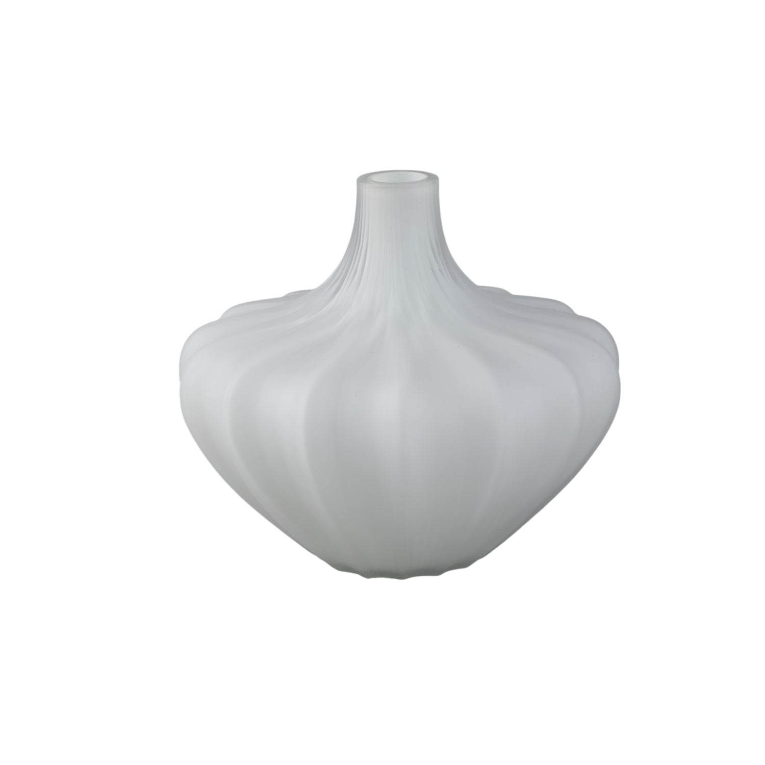 Aleiya White Handcut Solid Glass Smooth Low PTMD