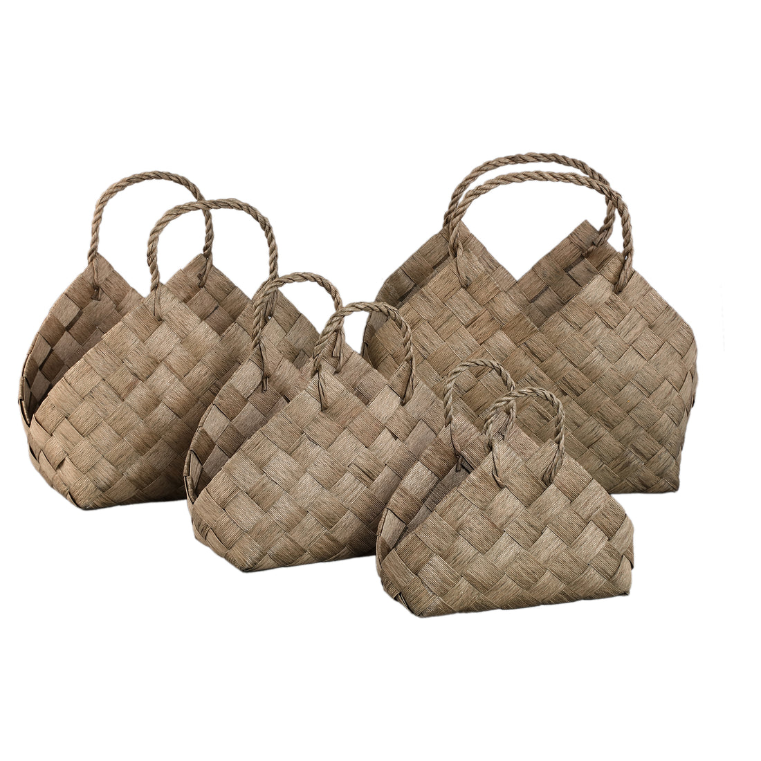 Mand Clarke Groen Triangle Geweven Papier Set van 4 PTMD