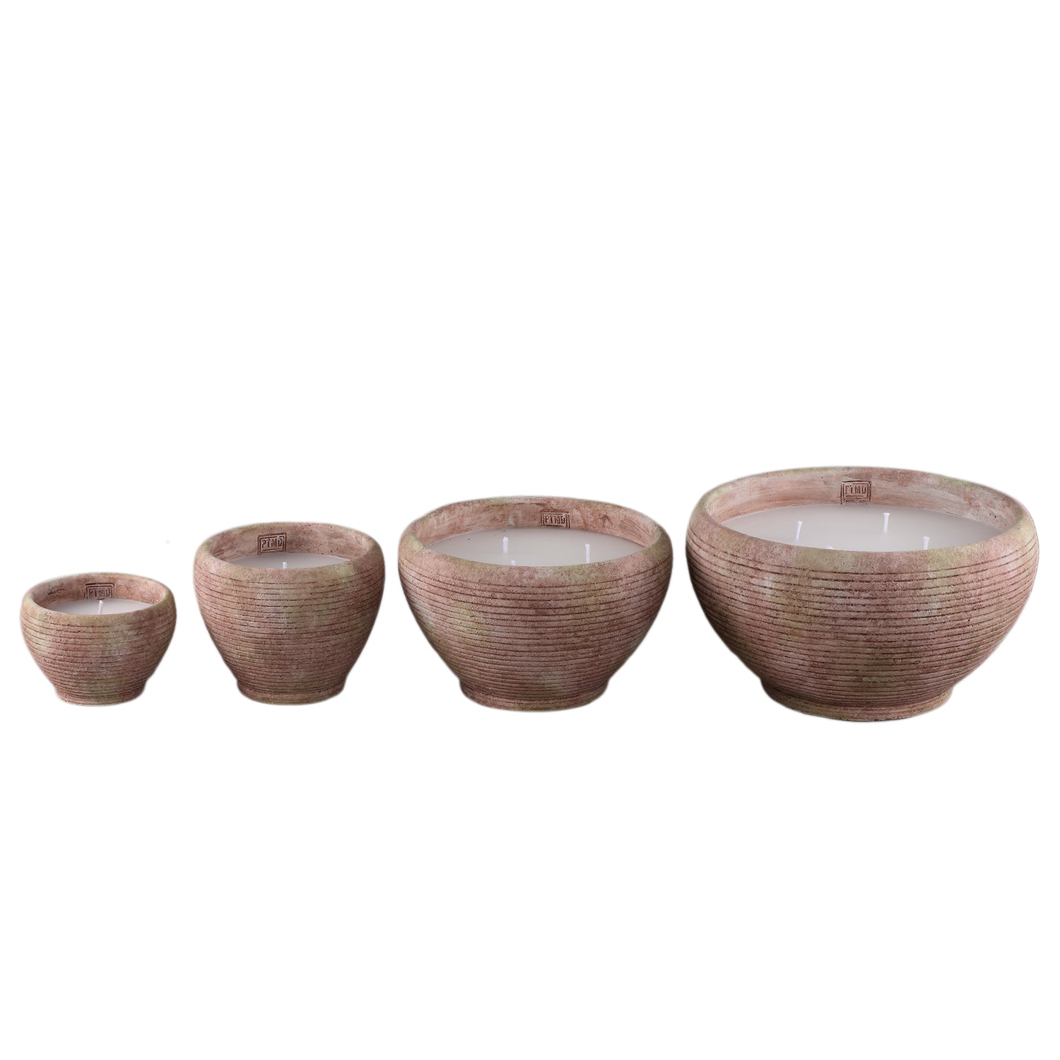 Outdoor Kaars Pedro Bruin Cement Streep Large PTMD