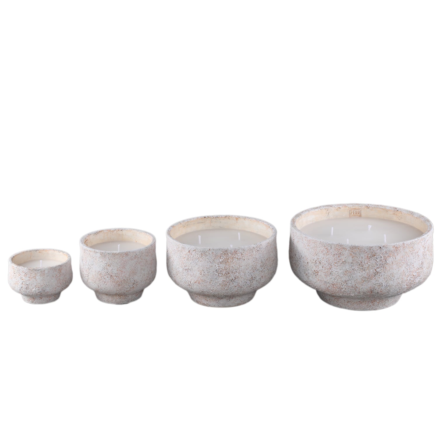Outdoor Kaars Haily Wit Cement Op Voet Large PTMD