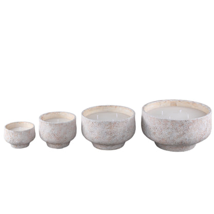 Outdoor Kaars Haily Wit Cement Op Voet Large PTMD