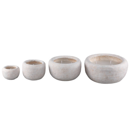 Outdoor Kaars Sarai Wit Cement Rond Extra Large PTMD