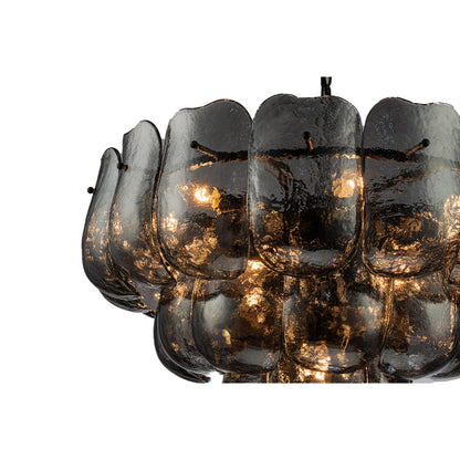 Hanglamp Vila Gunmetaal Glas Rond Large PTMD