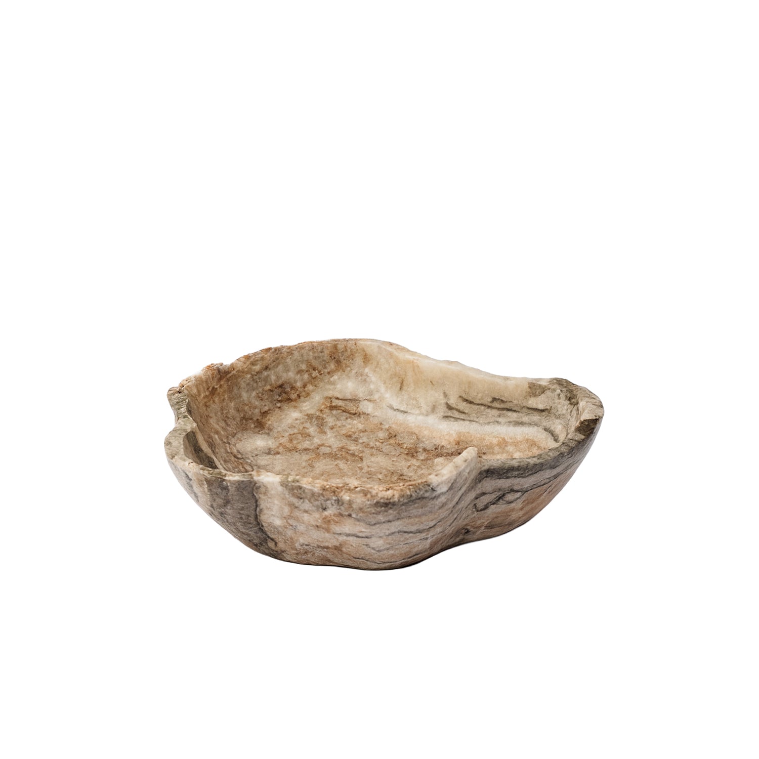 Brooker Natural Onyx Lapis Wavy Shaped Bowl PTMD