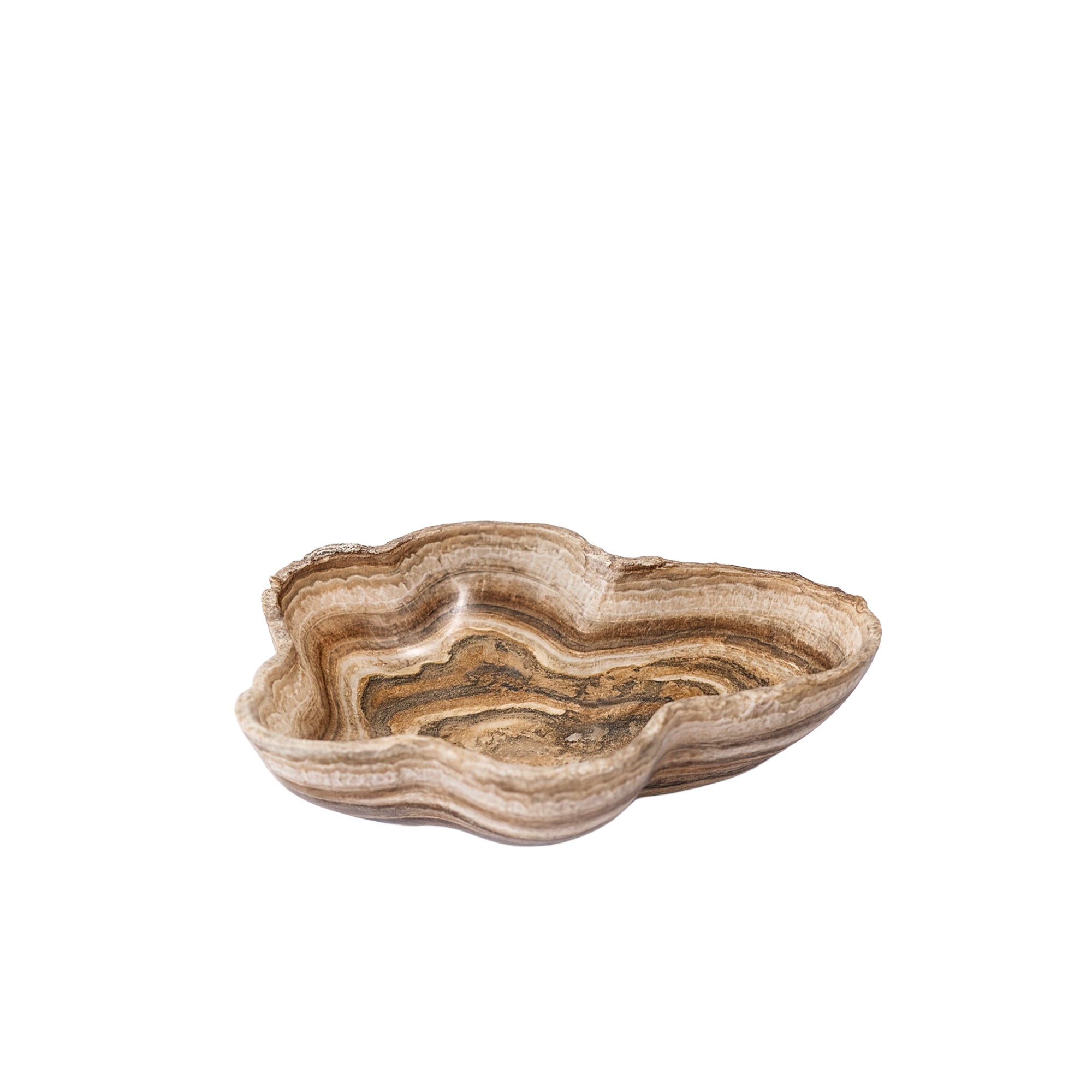Brooker Natural Onyx Lapis Wavy Shaped Bowl PTMD